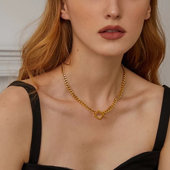 GP T-bar square toggle chain necklace - Picture 4 of 5